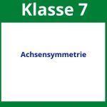 Achsensymmetrie 7. Klasse Arbeitsblätter Pdf