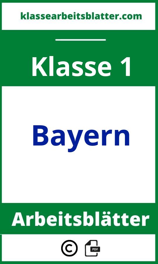 Arbeitsblätter 1. Klasse Bayern