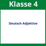 Arbeitsblätter Deutsch 4 Klasse Adjektive