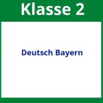 Arbeitsblätter Deutsch 2. Klasse Bayern