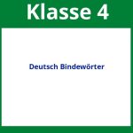 Arbeitsblätter Deutsch 4 Klasse Bindewörter
