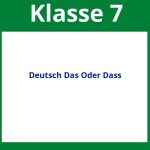 Arbeitsblätter Deutsch Klasse 7 Das Oder Dass