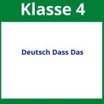 Deutsch Arbeitsblätter Klasse 4 Dass Das