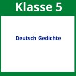 Deutsch Gedichte Klasse 5 Arbeitsblätter
