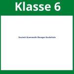 Deutsch Grammatik Übungen Klasse 6 Arbeitsblätter Realschule