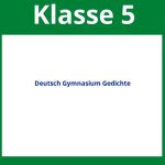 Arbeitsblätter Deutsch Klasse 5 Gymnasium Gedichte