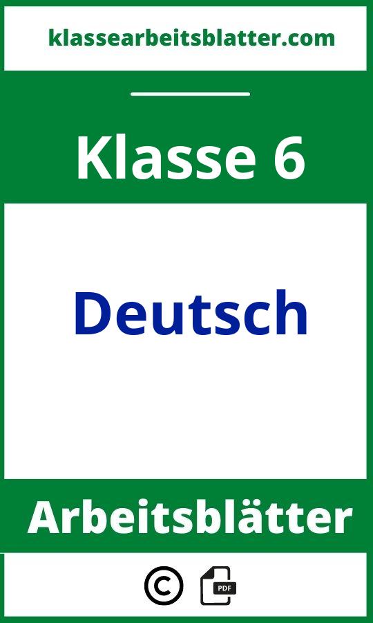6. Klasse Deutsch Arbeitsblätter