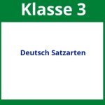 Arbeitsblätter Deutsch 3. Klasse Satzarten