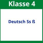 Arbeitsblätter Deutsch 4 Klasse Ss ß