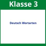 Arbeitsblätter Deutsch 3. Klasse Wortarten
