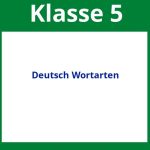 Arbeitsblätter Deutsch Klasse 5 Wortarten