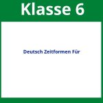 Arbeitsblätter Deutsch Zeitformen Für 6. Klasse
