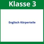 Arbeitsblätter Englisch Klasse 3 Körperteile