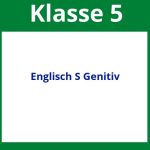 Englisch Klasse 5 S Genitiv Arbeitsblätter