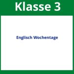 Arbeitsblätter Englisch Klasse 3 Wochentage