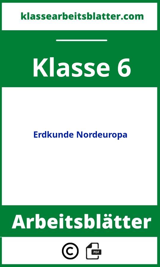 Erdkunde 6. Klasse Nordeuropa Arbeitsblätter