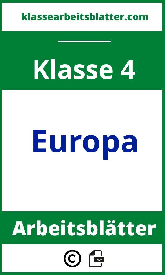 Arbeitsblätter Europa 4. Klasse