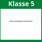 Flüsse Und Gebirge In Deutschland 5. Klasse Arbeitsblätter