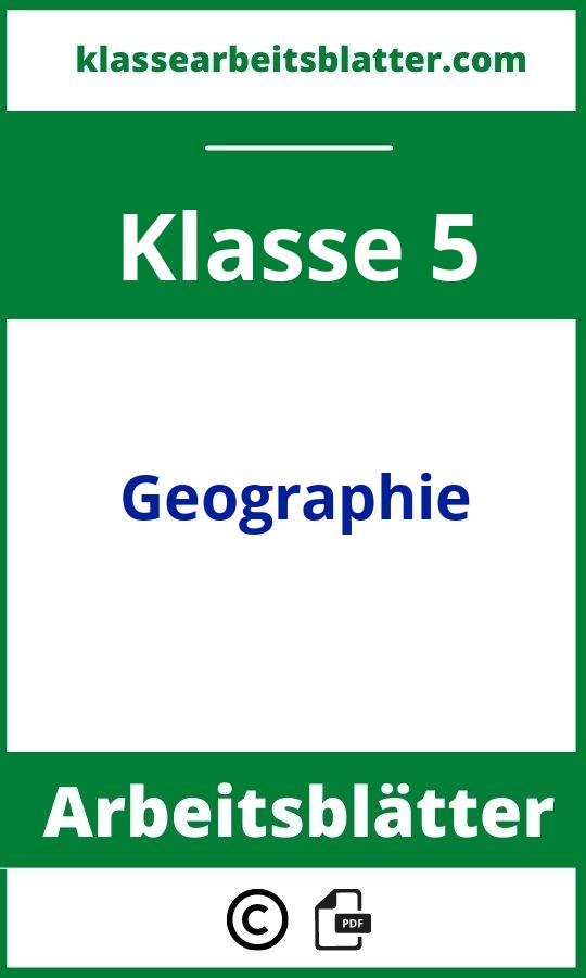 arbeitsblätter geographie klasse 5