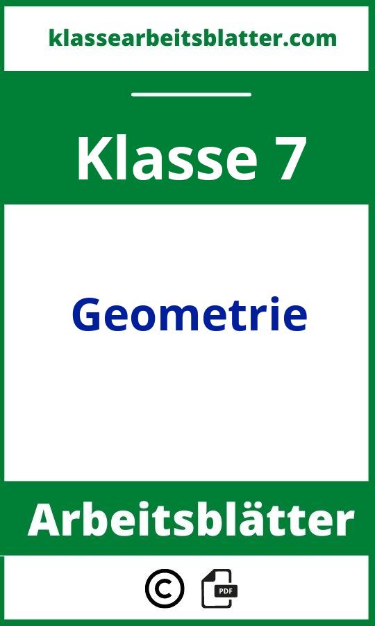 Geometrie Klasse 7 Arbeitsblätter Pdf