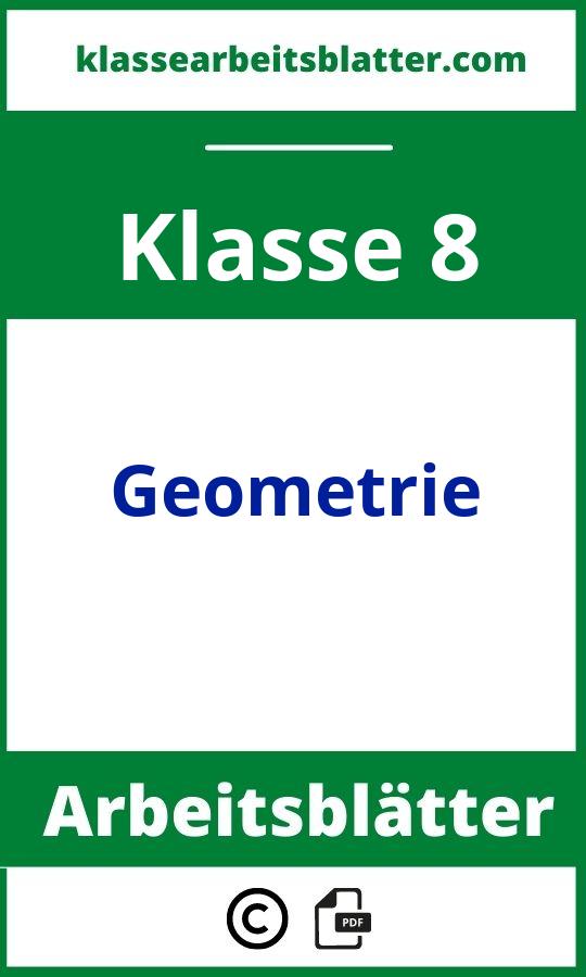 Geometrie 8. Klasse Arbeitsblätter