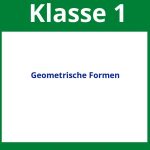 Geometrische Formen 1 Klasse Arbeitsblätter