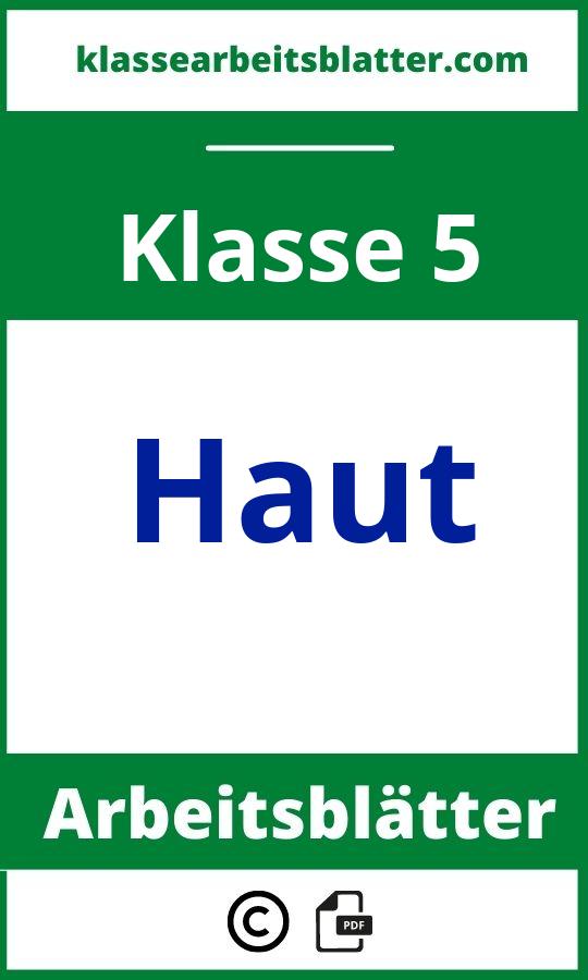 Arbeitsblätter Haut 5. Klasse