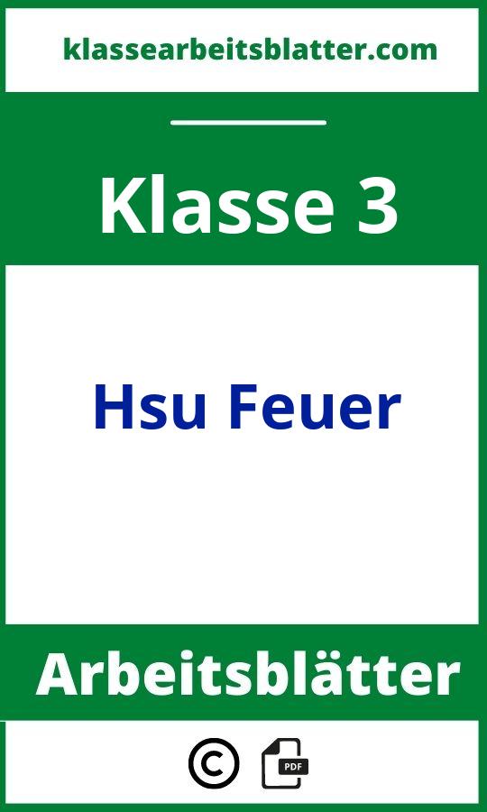 Arbeitsblätter Hsu 3. Klasse Feuer