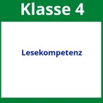 Lesekompetenz 4 Klasse Arbeitsblätter