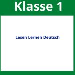 Lesen Lernen Arbeitsblätter Deutsch 1 Klasse Zum Ausdrucken  Pdf