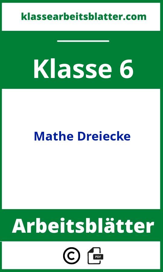 Arbeitsbl tter mathe klasse 6 dreiecke 2025