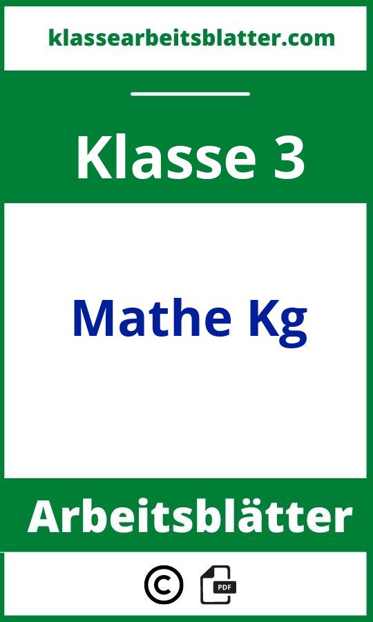 Arbeitsblätter Mathe Klasse 3 Kg