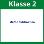 Arbeitsblätter Mathe Klasse 2 Subtraktion