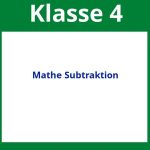 Arbeitsblätter Mathe Klasse 4 Subtraktion