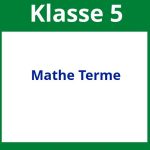 Arbeitsblätter Mathe Klasse 5 Terme