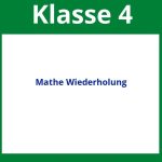 Arbeitsblätter Mathe Klasse 4 Wiederholung