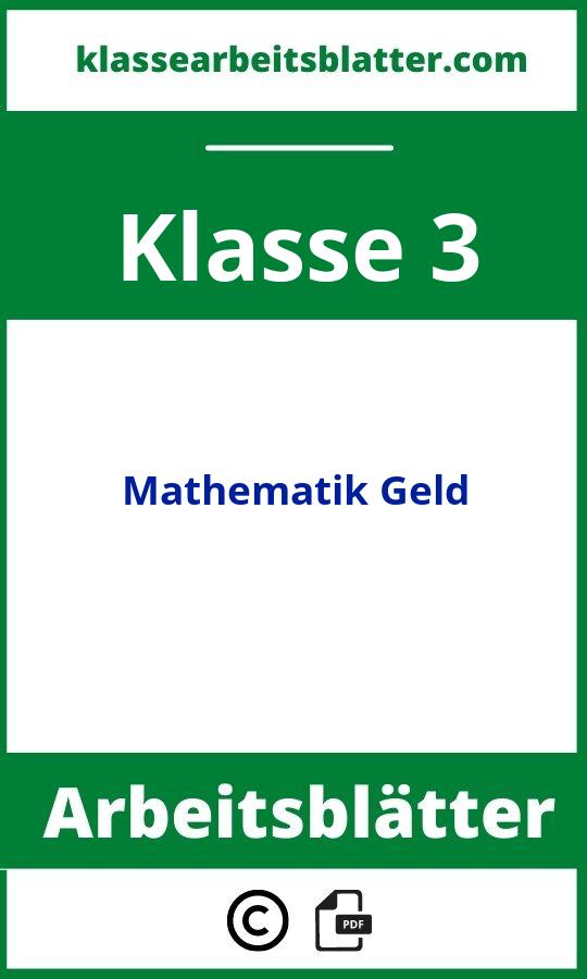 Arbeitsblätter Mathematik Klasse 3 Geld