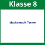 Arbeitsblätter Mathematik Klasse 8 Terme