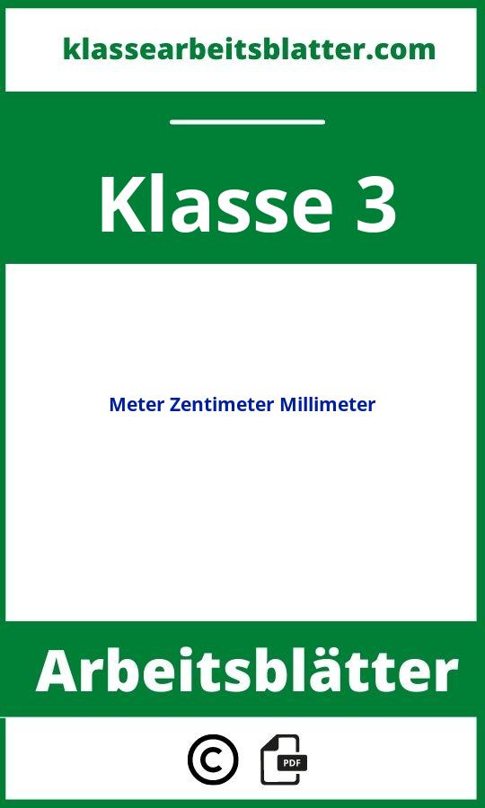 Längen Meter Und Zentimeter Klasse 3
