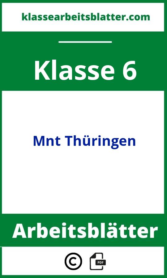 Mnt Klasse 6 Thüringen Arbeitsblätter