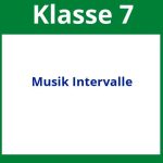 Musik Klasse 7 Arbeitsblätter Intervalle