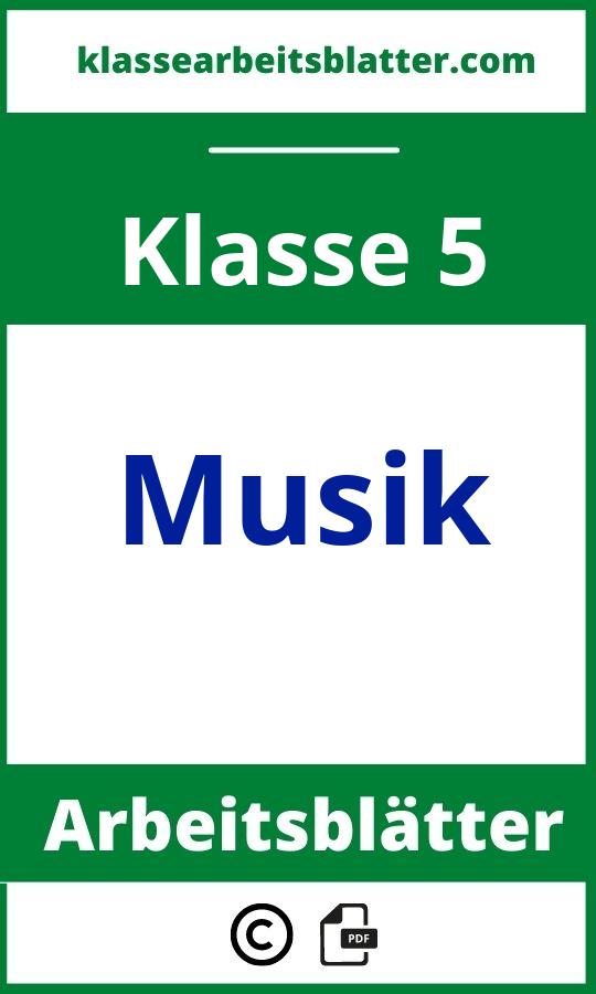 Arbeitsblätter Musik 5. Klasse