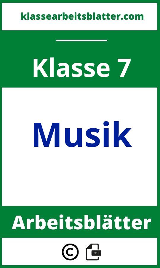 Musik Arbeitsblätter Klasse 7 Zum Ausdrucken