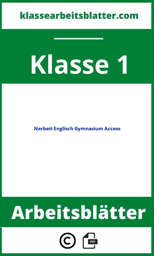 Arbeitsblätter Klassenarbeit Englisch Klasse 5 Gymnasium Access 1