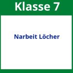 Arbeitsblätter Lösungen Klassenarbeit Löcher Klasse 7