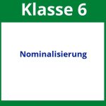 Nominalisierung Klasse 6 Arbeitsblätter