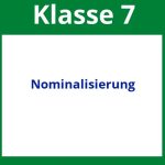 Nominalisierung Arbeitsblätter 7. Klasse