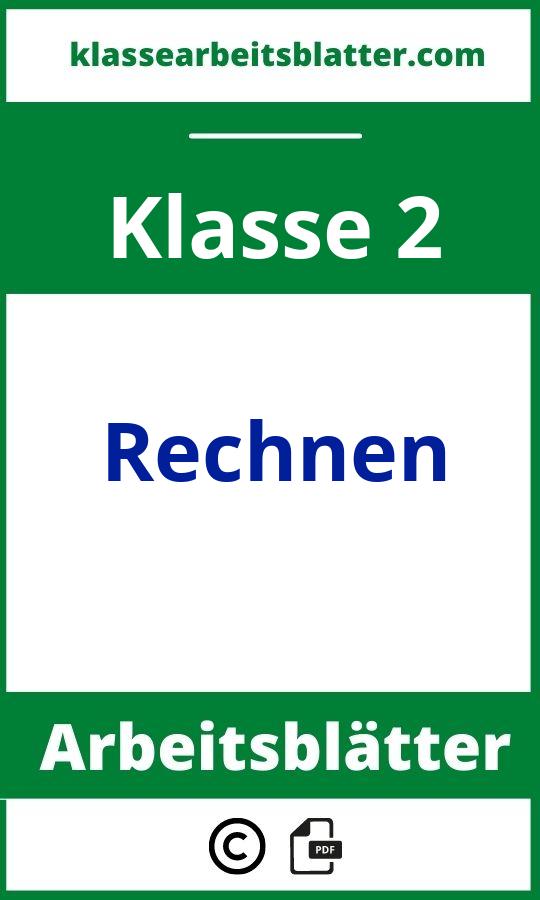 2. Klasse Rechnen Arbeitsblätter