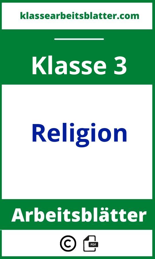 Arbeitsblätter Religion 3. Klasse