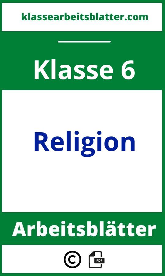 Religion 6. Klasse Arbeitsblätter